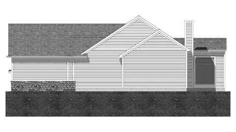 The Leland house plan, exterior view 2